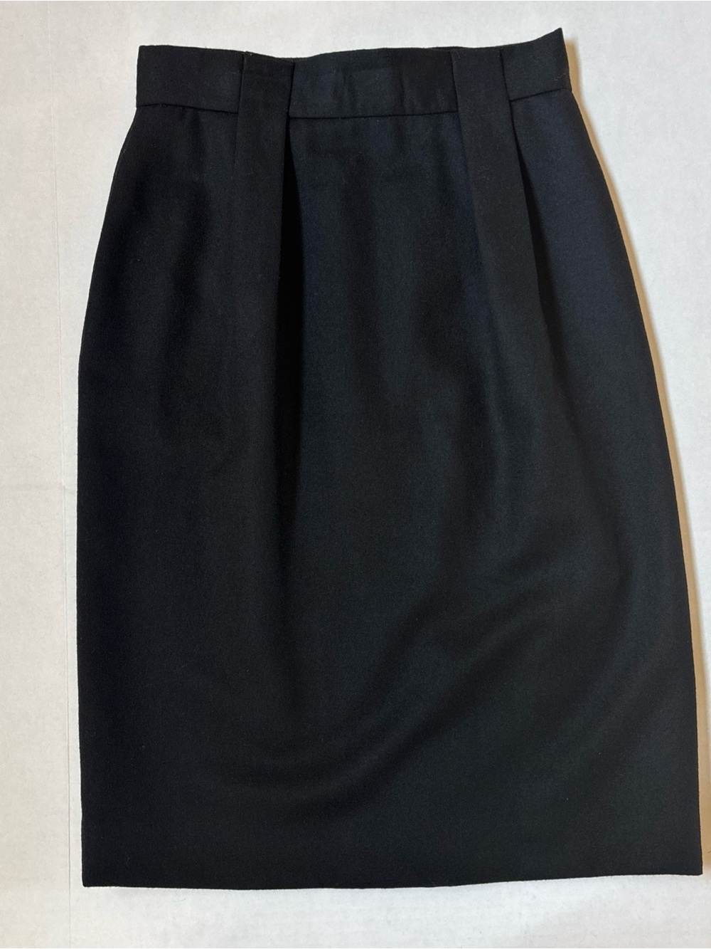 Jones New York Black 100% Wool Pleated Pencil Skirt Women’s Size 8 Lined Career
